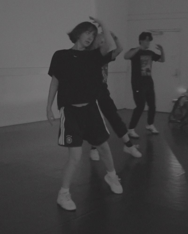 Dancers in a hip hop class